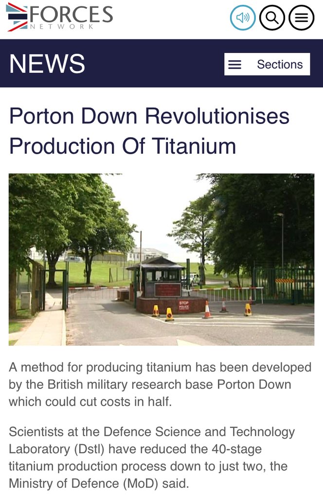 claudiohfox's tweet image. So what caught your 👁 today?
Cash available?  
Then 🤔 this made me think👇
#PortonDown #40🔜2 #FastForge #Sheffield #Ti #Titanium #Research #Innovation #Opportunity 
forces.net/news/porton-do… 
(If only I knew where to invest in Titanium) 
50% reduction in production costs👍