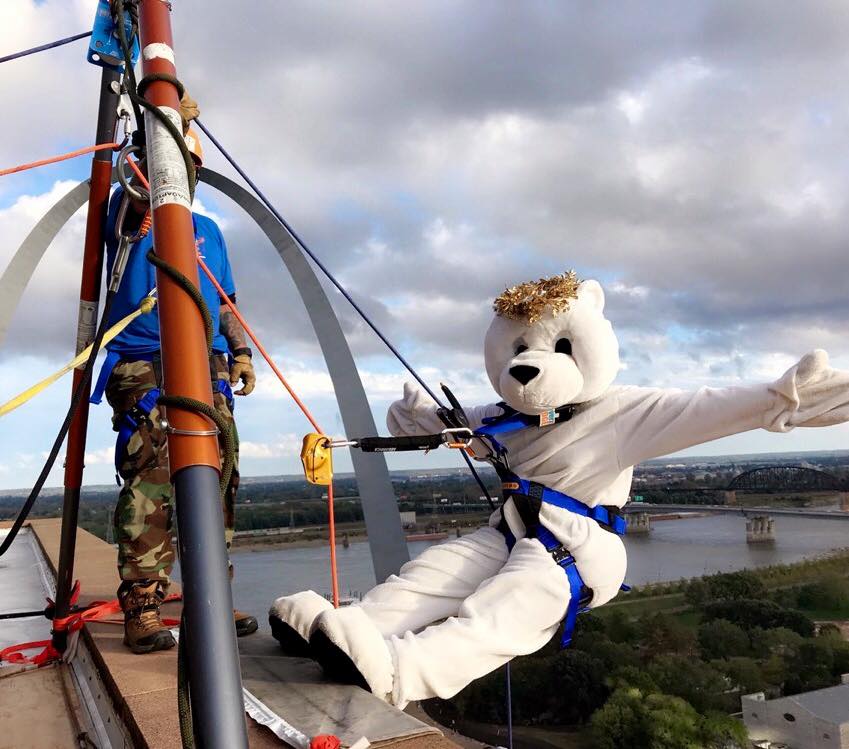 monetagroup's tweet photo. Each year we select two organizations to be our strategic charitable partners. Last year, one of our partners was @SOMissouri. Our in house "champion" for the organization got to be SOMO's mascot, Shiver Bear at one of their events! #INBestPlaces #charity https://t.co/89QIyeqmGm