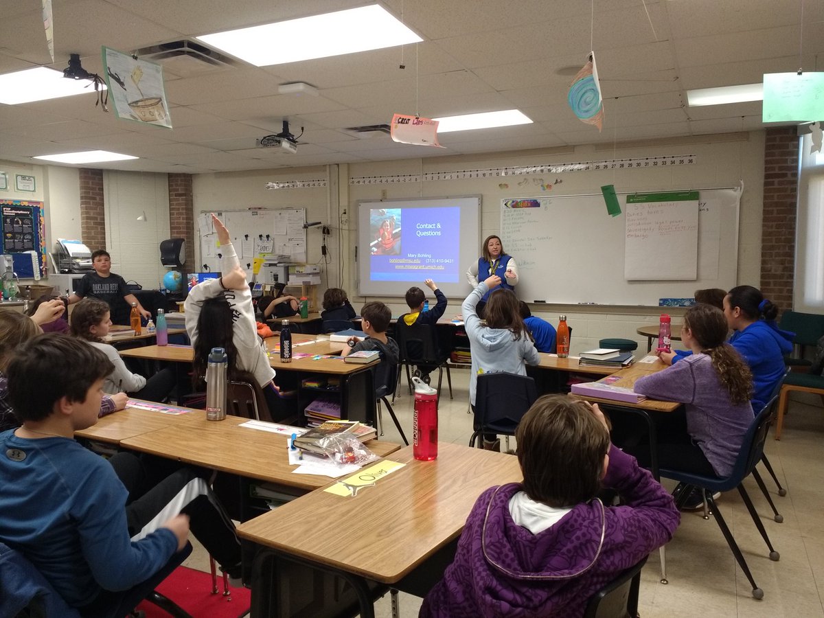 Thank you to @miseagrant and Mary Bohling for sharing their work around #wetlands preservation and #coastaldevelopment on the #Greatlakes as our final @WestHillsMS #pypexhibition speaker! #expertsintheclassroom @RobDurecka @AndyGignac @bhschools