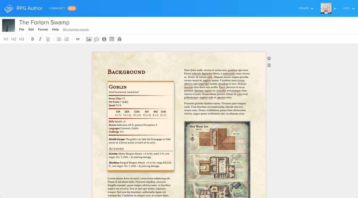 rpgauthorapp's tweet photo. We're looking for feedback on a new website design for your RPG documents. We want to move towards a more standard toolbar and flexible menu options at the top of the interface.

Do you think this would be a good change for your #rpg material?

#DnD #tabletop #tabletopgaming https://t.co/Gnxr4qeR08