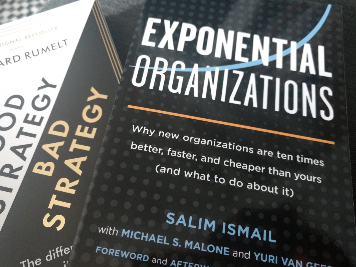 blaisegv's tweet photo. But of light reading for this week - Exponential Organizations and discovering the classic Good Strategy / Bad Strategy #alwayabelearning https://t.co/shAecFQsbV