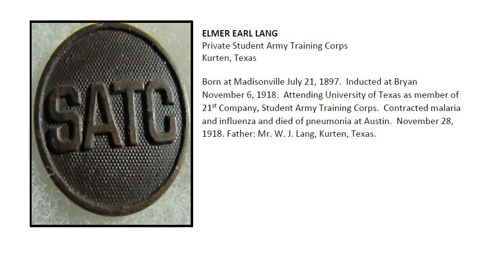 BrazosCoWWI's tweet photo. #OTD in 1918 Elmer Lang gave his life in service to his country. #WWIGoldStar https://t.co/2hZENBzUpl