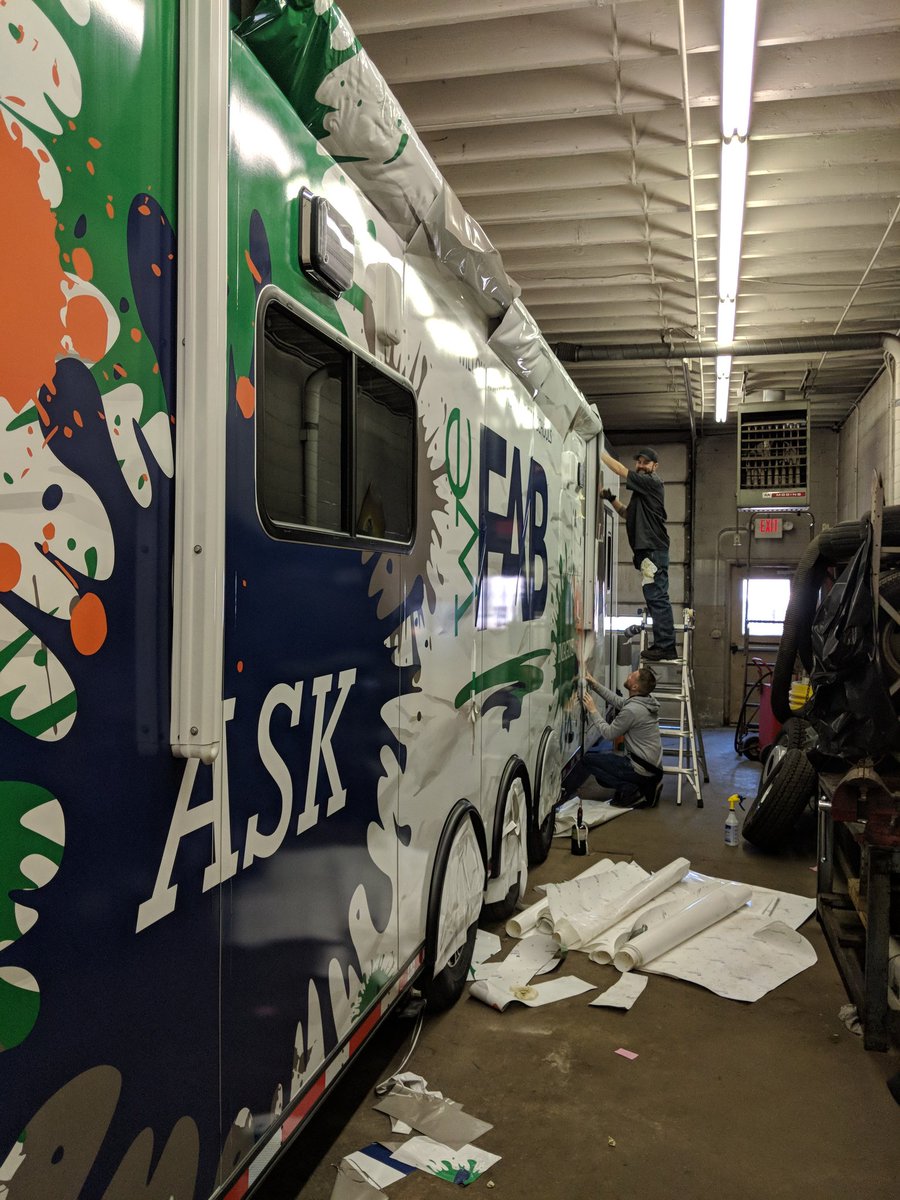Just because the kids are on spring break break doesn't mean we are!  The @wefabmobile Mobile Fab Lab is getting a new look!