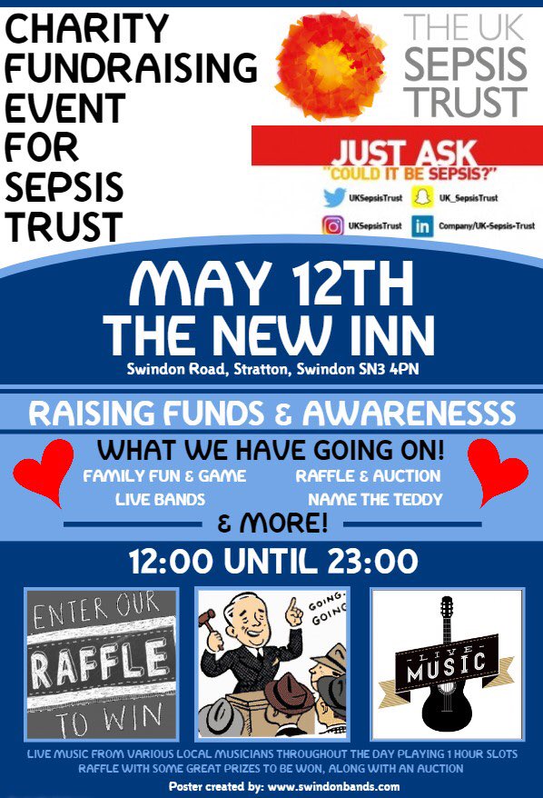 Gooch87's tweet photo. @PixieLott Hey, please could you share. Trying to raise awareness for our Fundraising event for Sepsis Trust UK.
Thank you https://t.co/o3FRtgCx74