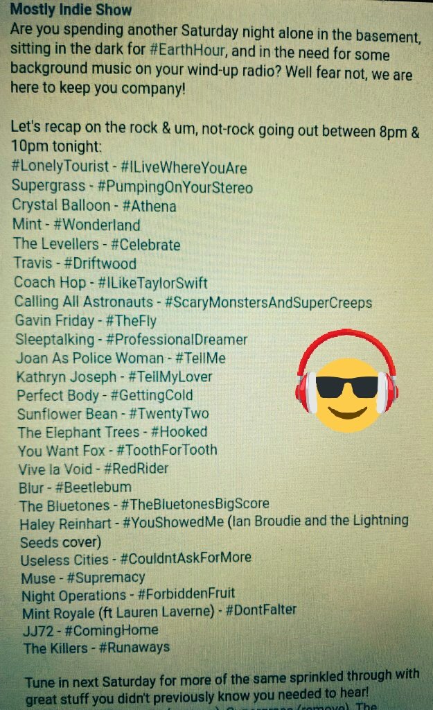 It was one heck of a show last Saturday, join us 8pm this week for more great music &amp; probably some poor egg puns. bradleystokeradio.com