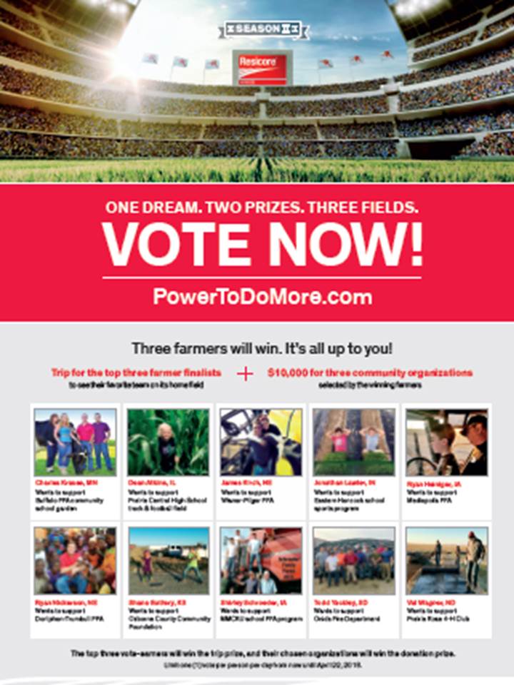 FarmrHuntr's tweet photo. Please vote for a deserving #farmer to help raise $10,000 for a community organization of their choice. Vote today and everyday through April 22 at https://t.co/WOsFfKEtWe A vote for me will help raise $$ for @MediapolisFFA for a new Ag Education Center. 

#AgTwitter #FFA #IaAg https://t.co/uSozkEg1Dn