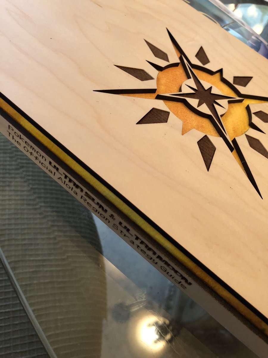 karpatite's tweet image. Got tired of the cover curling, so it was time to use lasers to fix #WhatMadeThis #glowforge #pokemon