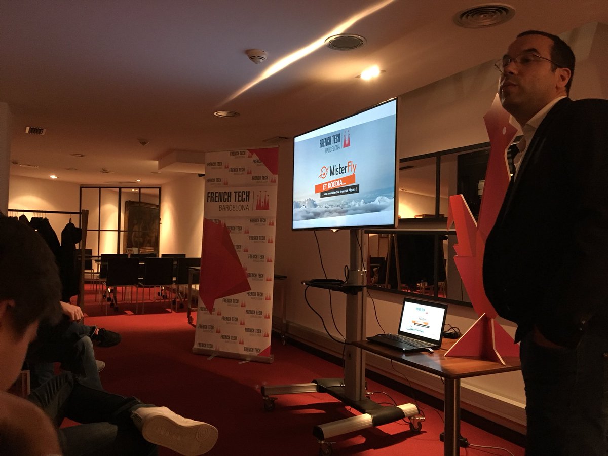 FrenchTechBCN's tweet photo. Full house tonight at Hotel Villa Emilia. La #FrenchTech and #barcelona: travel and tech 💪🏻 Merci @amenitiz @winwinbooking and @Koedia_Corp for this this great pitch night! https://t.co/w97ANMQaSr