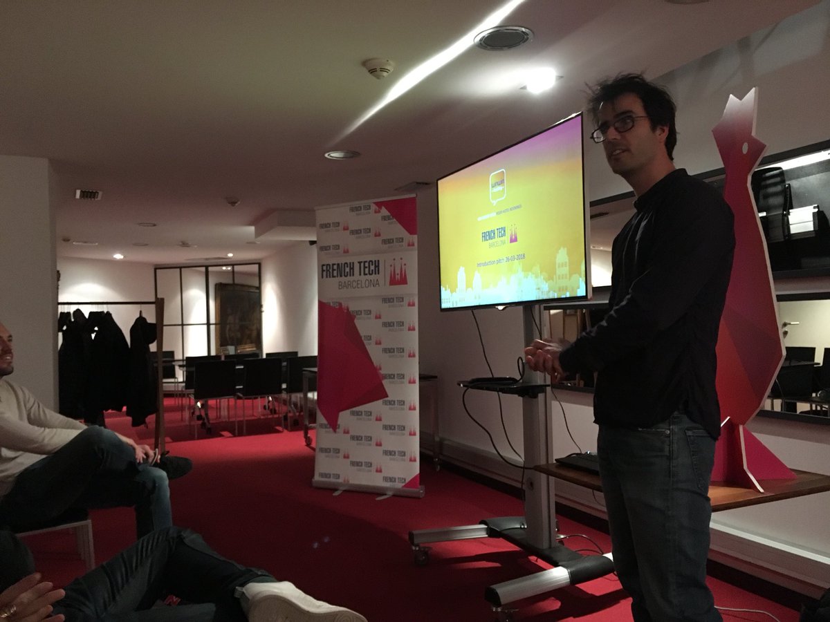 FrenchTechBCN's tweet photo. Full house tonight at Hotel Villa Emilia. La #FrenchTech and #barcelona: travel and tech 💪🏻 Merci @amenitiz @winwinbooking and @Koedia_Corp for this this great pitch night! https://t.co/w97ANMQaSr