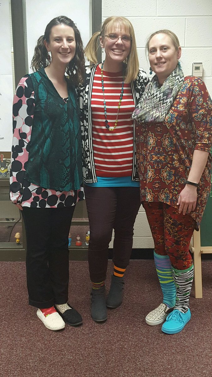MissB105's tweet photo. Teachers are just big kids on Mismatch Day! #SpiritWeek https://t.co/Os20Iak4Tn