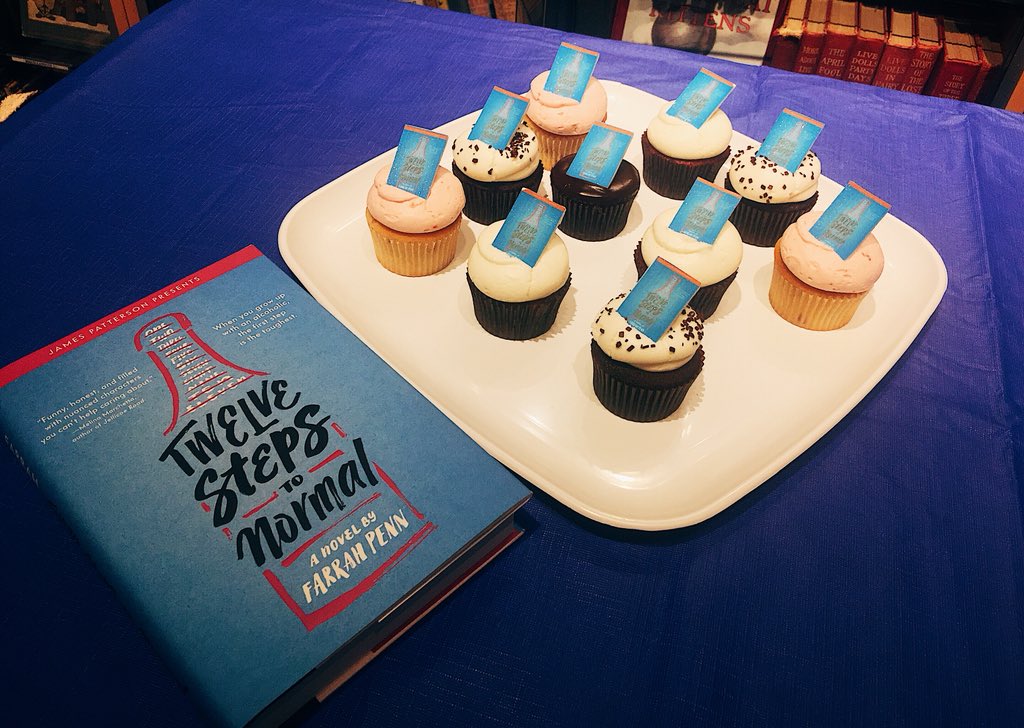 JeremyWest's tweet photo. Celebrating the release of #TwelveStepsToNormal by @FarrahPenn in conversation with @exrpan! Look at these adorably delicious cupcakes!! https://t.co/CJR7toghlp