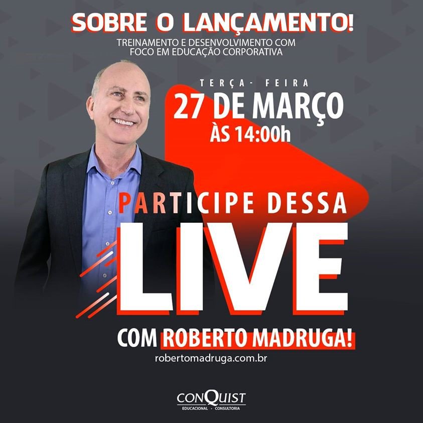 ConQuist_Brasil's tweet photo. #Savedate! 
Olá amigos, amanhã falarei na live do Facebook sobre Educação Corporativa, tema do meu mais novo livro, que será lançado no dia 04 de abril, na livraria Saraiva (Shopping Rio Sul). Será uma ótima oportunidade para trocarmos ideias! Segue link:
https://t.co/AiegAfATht https://t.co/lOuBqSigkz