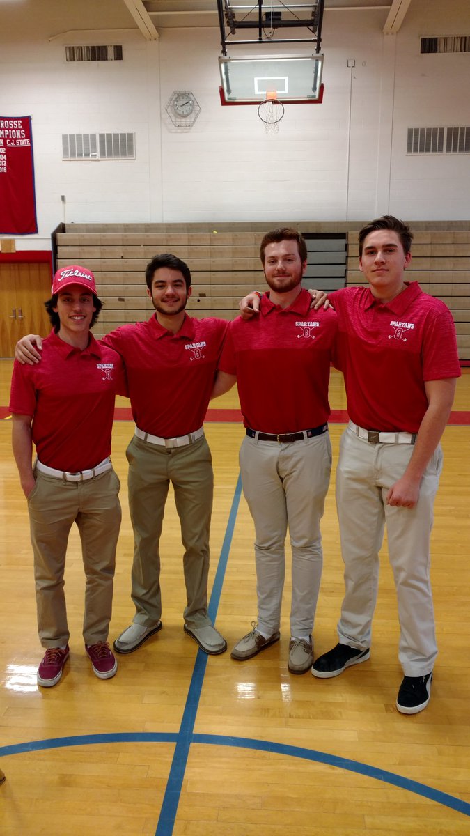 OTHSGolf's tweet photo. 2018 Seniors Anthony Hall, Tommy Stuppi, James Leonard and Mike West #spartanlegacy #heightorder https://t.co/2gD80jq2nP
