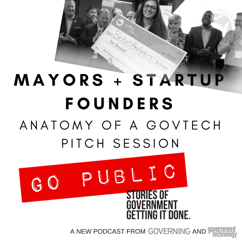 GoPublicPod's tweet photo. Good things happen when mayors and #GovTech#startup founders talk.
@BiobotAnalytics, @CitymartTeam + @elucd_inc won a pitch session with @MayorAdler, @mayorcabaldon + @usmayors.  A look inside w/ @dustinhaisler, @BenArnoldMiller, + @pwtaylor.  Listen: https://t.co/IePcmL3DAt https://t.co/h04R7duC97