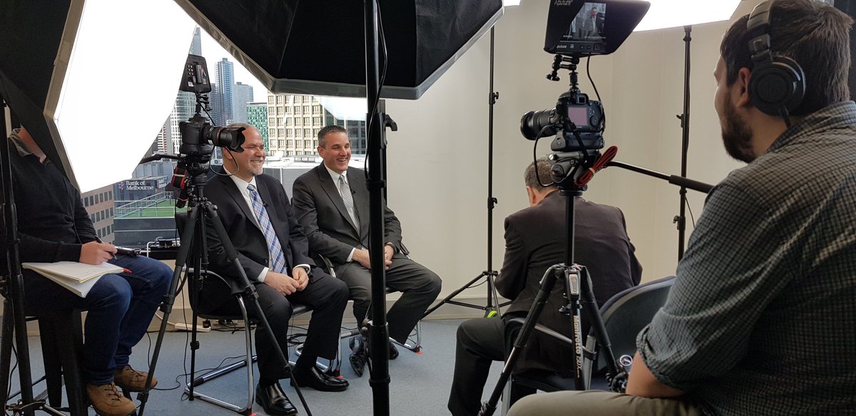 englishraven's tweet photo. Fantastic to have Chicago superintendents @mikelubelfeld and @npolyak here at @NESLI_AusNZ - interviewing with Professor Mike Gaffney. https://t.co/ALSg46Vw0Z
