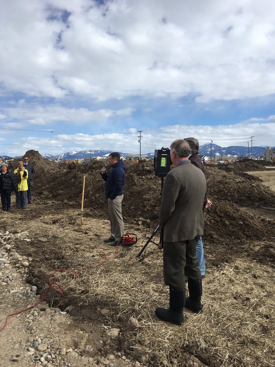 BSD7Schools's tweet photo. Very exciting time for #Bozeman and our District!  Groundbreaking Ceremony for High School 2  #BSD7chat https://t.co/0630POTiHB