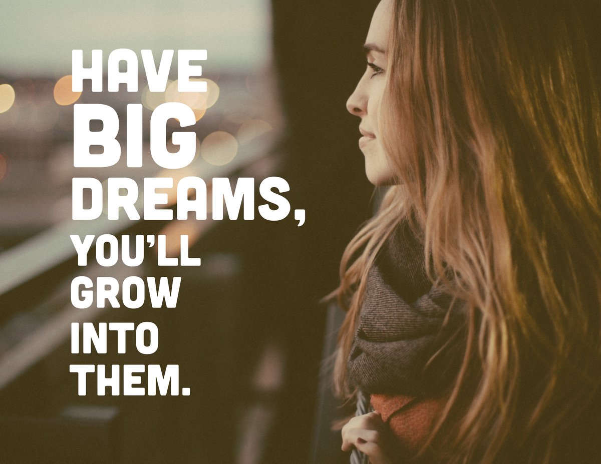 TheLeaderinMe's tweet photo. Have big dreams, you'll grow into them! #MotivationMonday #education #edchat #tlim https://t.co/amrC9kIEfY