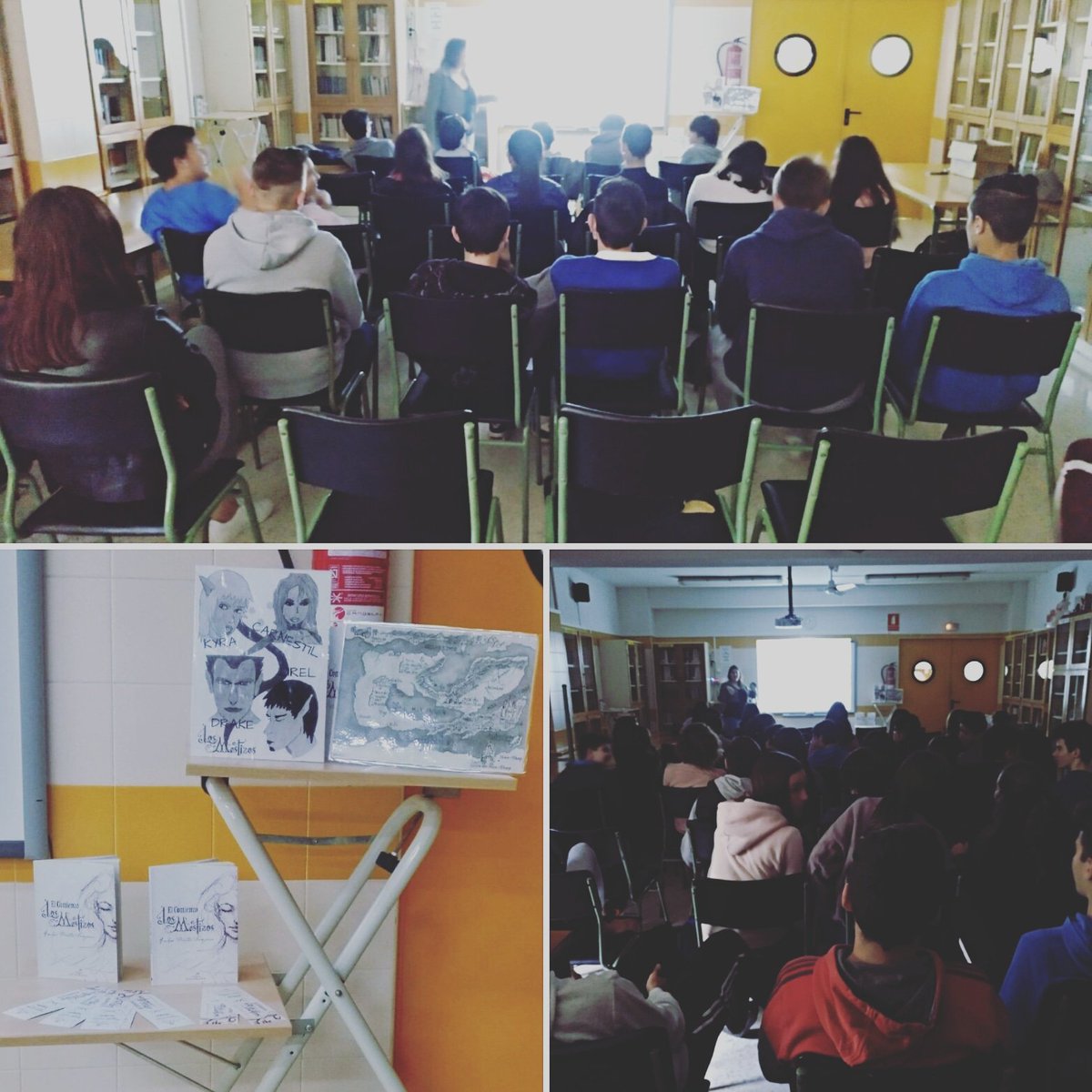 E_RedParadise's tweet photo. Ainhoa Pastor-Sempere ha entretenido a los alumnos con su libro Los Mestizos. El comienzo. La primera entrega de esta aventura #LosMestizos #AinhoraPastorSempere #EditorialRedParadise https://t.co/LufbC6vPr3