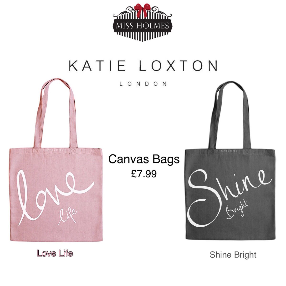 missholmesbarry's tweet photo. 👜 Katie Loxton Canvas Bags- £7.99 👜 
Available at Miss Holmes 💕 #katieloxton https://t.co/fC7mSCb4ka