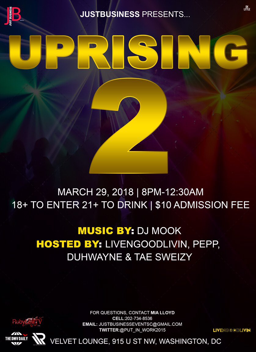 See all the artist performing this Thurs. at #Uprising2. Don’t miss it.