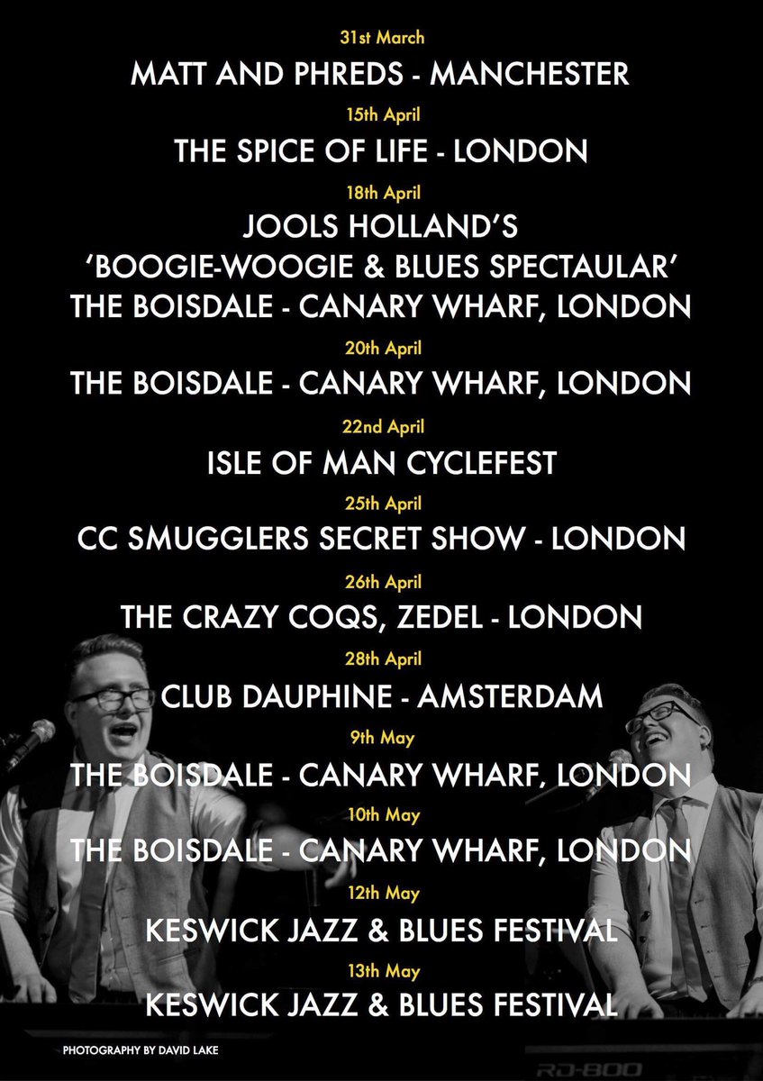 Looking forward to the next run of gigs! Tickets at tomseals.co.uk 😀🎹