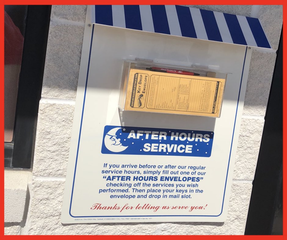 chucks_auto_'s tweet photo. 💡Can’t drop off your car during business hours?
‼️Take advantage of our AFTER HOURS drop off service!
📞Questions about car repair or maintenance? Call or message us today! 214-548-5602
#oreillyautoparts #napaknowhow #snapontools #matcotools #jasperengines #carrepair https://t.co/7mpKaNXKIZ