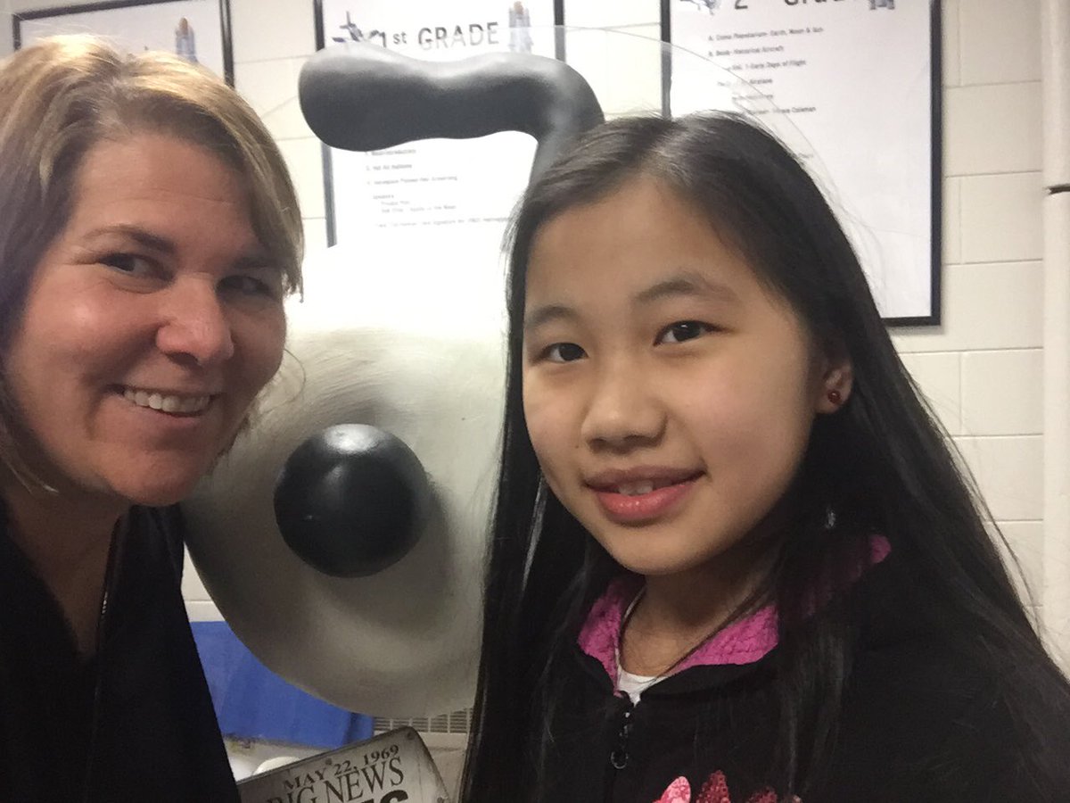 Anna received the Silver Snoopy Award today for being a leader in her class.