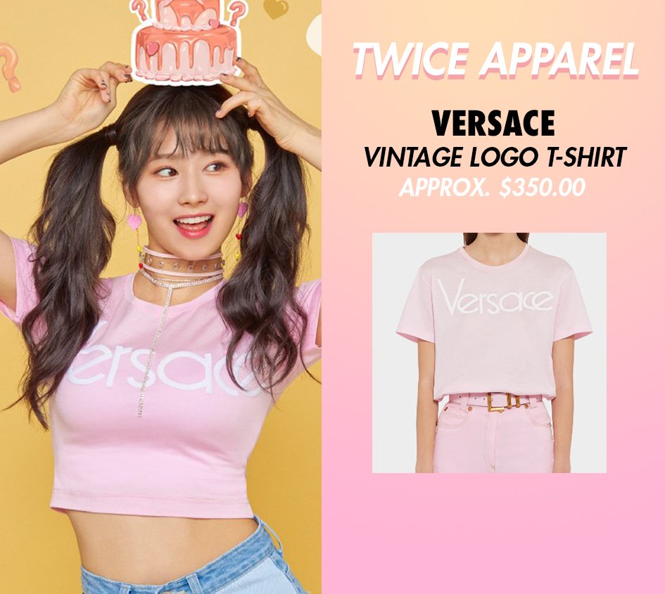 Twice Apparel Sana Versace Vintage Logo T Shirt Approx 350 00 Sana Twice 사나 트와이스