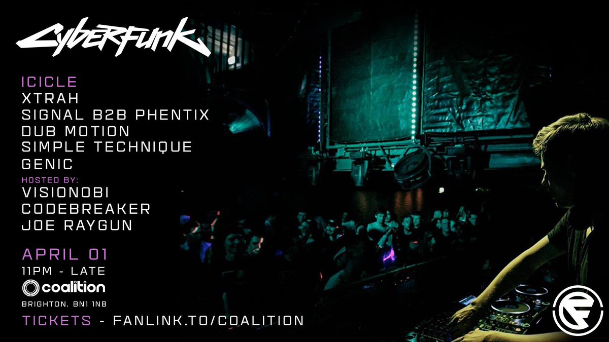 BassmentLondon's tweet photo. This Sunday @_Cyberfunk takes over Coalition, Brighton. https://t.co/14nzCDoKvj