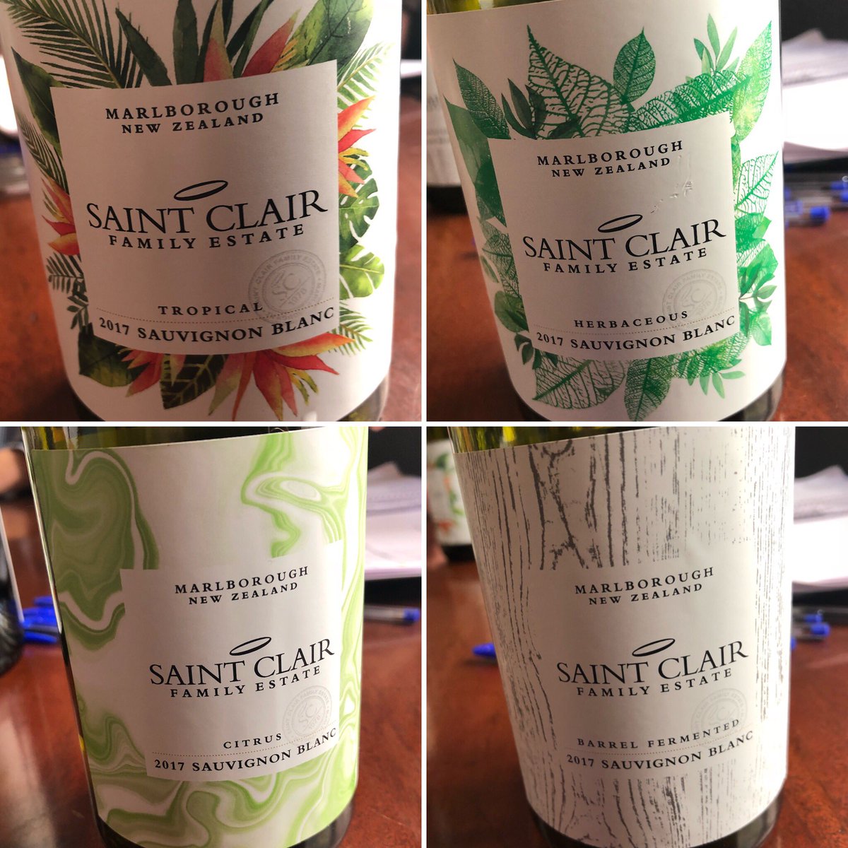 Nice to take part in a tasting of four trial wines from Saint Clair today - this is part of an MW dissertation that Sarah Benson, a Co-op buyer, is doing. The four wines were made with different <a href="/LOenology/">Lallemand Oenology</a> yeasts and the idea is to look at consumer style