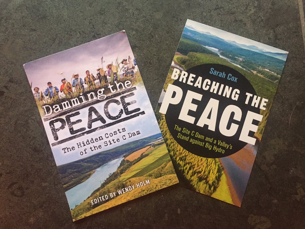 wendyholm's tweet photo. PSST!  LOOKING FOR 87 DEMOCRACY WARRIORS to @StopSiteC !  For $30 we will deliver these 2 hot-off-the-presses books on hidden costs/stories behind Site C dam to every BC MLA.  For $60 you get a signed set for yourself.  ONLY FOR THE FIRST 87 DONORS email wendy@thelittleredhen.ca https://t.co/uqnV63NlhI