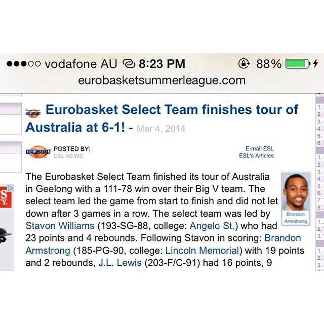 BdotAdot5's tweet photo. Funny coincidence… My last game I played in Australia was 2014 vs. Geelong Supercats. My 1st game w/ @MUBCBlackAngels will be vs. Geelong Supercats! God knows EXACTLY what he's doing! 🤙🏽✊🏽 #WhatIfNOW #MoreThanImpressions https://t.co/xBqL2STykA