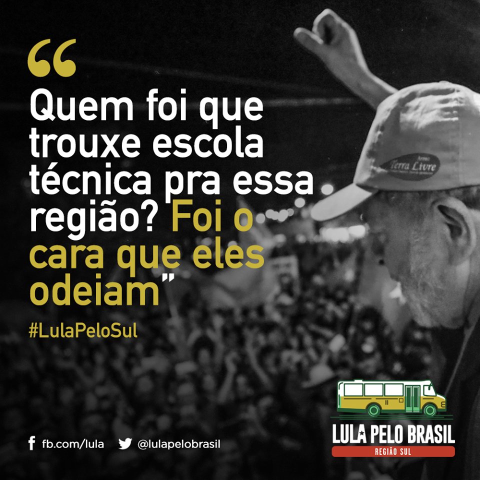 uczai's tweet photo. O legado do presidente Lula para a área educacional de Santa Catarina é espetacular! Além da criação de dezenas de Institutos Federais, ainda teve a inauguração de uma universidade federal, a UFFS. #LulaLivre #LulaPeloSul #LulaPorSC https://t.co/bez471lwA7