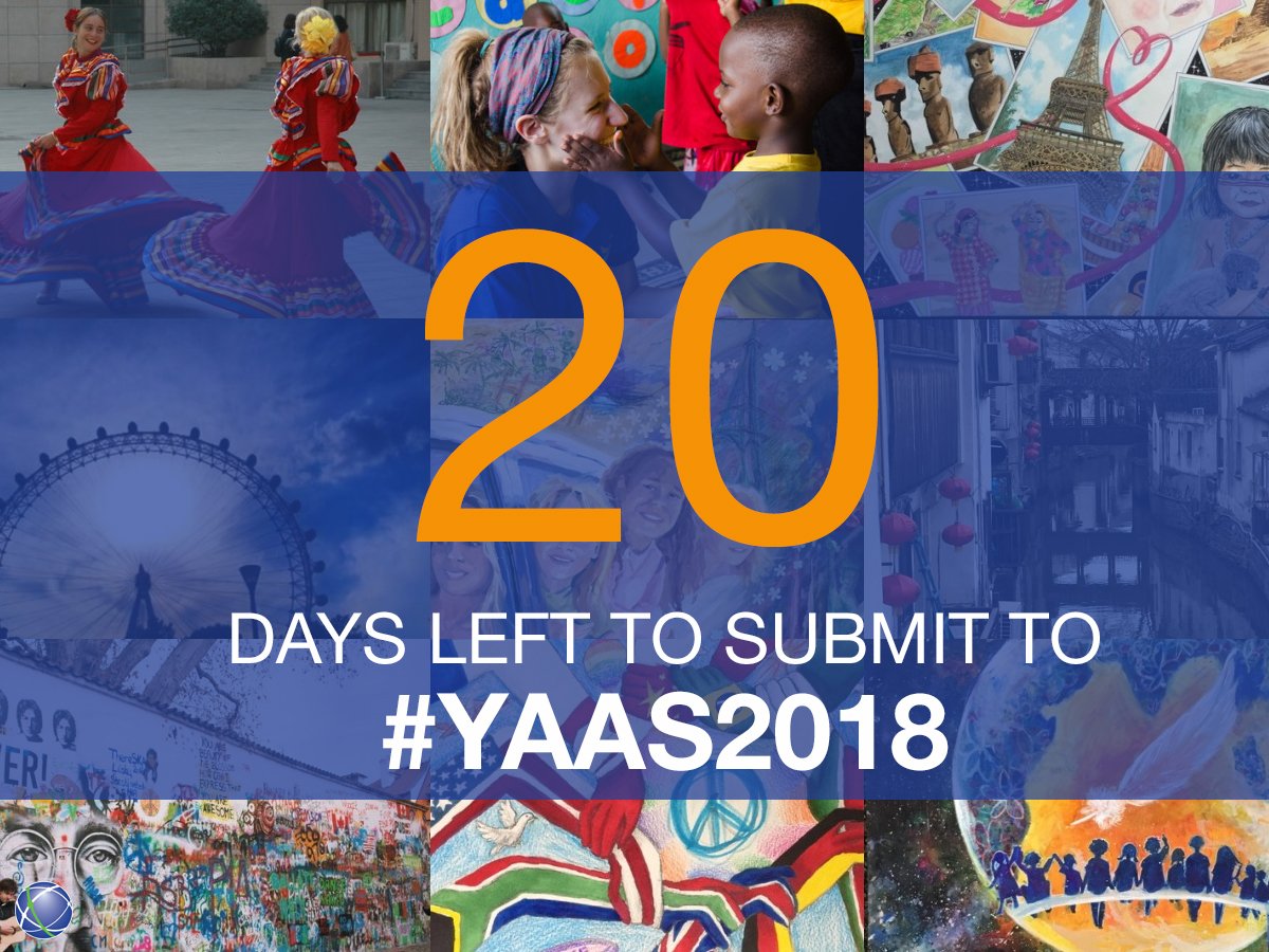 Submit your art/photography/film/literature to our Young Artists and Authors Showcase. Submission deadline May 1st. See eligibility/theme/guidelines at sistercities.org/yaas #YAAS2018