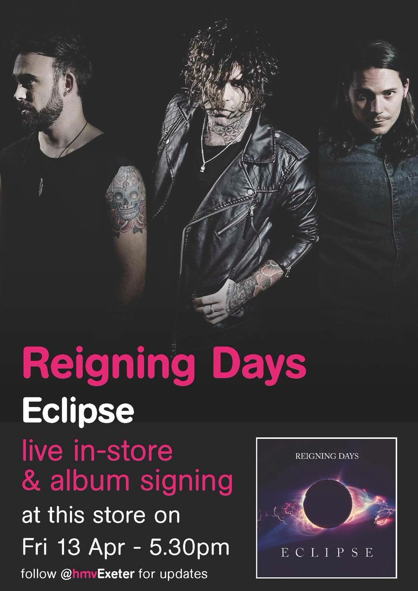 zoemarierowe's tweet photo. Get yourself to one of these!!! #ReigningDays #Eclipse #AlbumLaunch https://t.co/Sw4b0FVRHz
