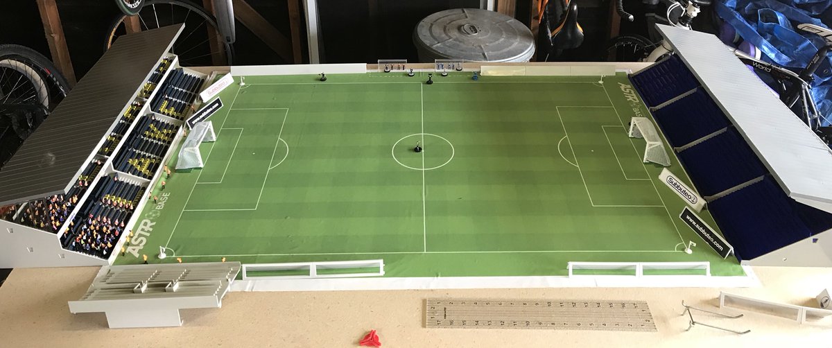 ACSLdirector's tweet photo. #WadsworthSteeetStand construction finally completed. Let the painting begin! @ProjectSubbuteo @SubbuteoOficial @flickforkicks @SubbuteoCollect #subbuteo #SubbuteoStadiumProject @JoyrideBrewing https://t.co/rLjdZweA9B