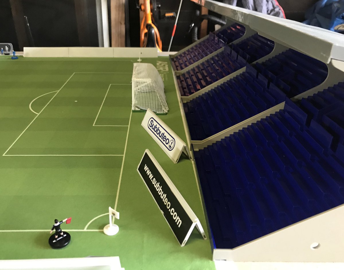 ACSLdirector's tweet photo. #WadsworthSteeetStand construction finally completed. Let the painting begin! @ProjectSubbuteo @SubbuteoOficial @flickforkicks @SubbuteoCollect #subbuteo #SubbuteoStadiumProject @JoyrideBrewing https://t.co/rLjdZweA9B