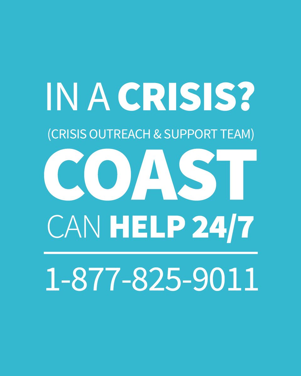 tystourney's tweet photo. In a Crisis?
 Get help and stay safe in a crisis
 If you are in crisis, COAST can help - 24 hours a day, 7 days a week.
  Call them anytime at 1-877-825-9011
@cmhahalton #mentalhealth https://t.co/A8dk73bDF2