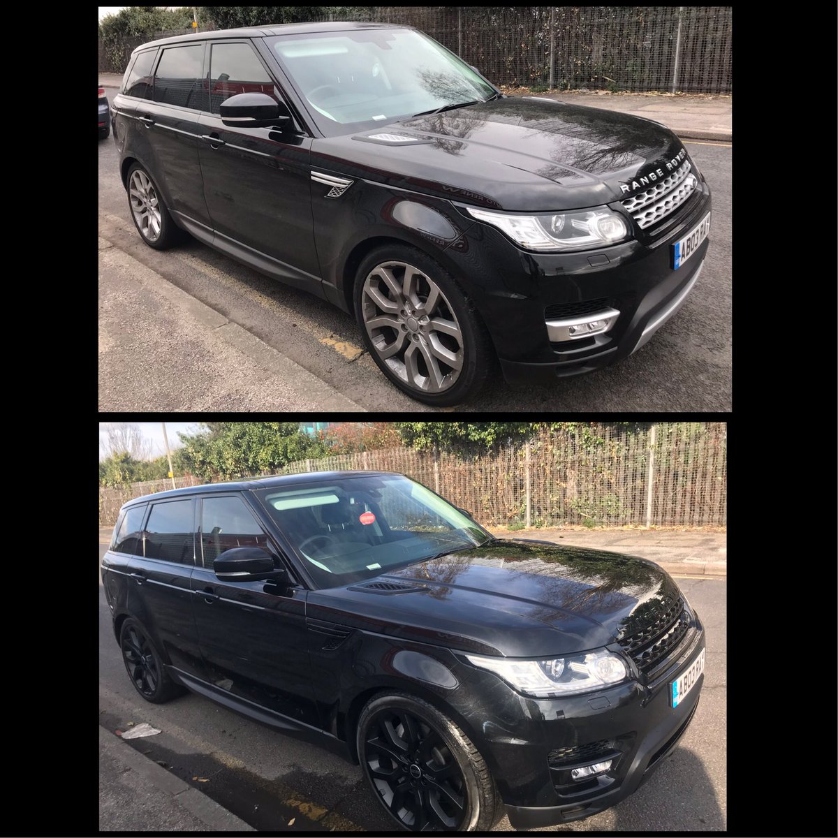 Auto_Renew's tweet photo. Range Rover sport before &amp; after its blackpack !! Call for a free quote 0151 486 6538 / 07849260993 sales@autorenew.couk https://t.co/maD4oUB32r