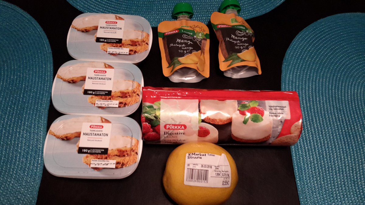 AHolkko's tweet photo. Huomenna #tiistai ja #juustokakku leivotaan. Raaka-aineet omasta #Kmarket.ista #Ojoinen @PirkkaFi @KRuoka @kryhma @TeijaNesterinen @JohannaKontio https://t.co/jWewWSkhGU