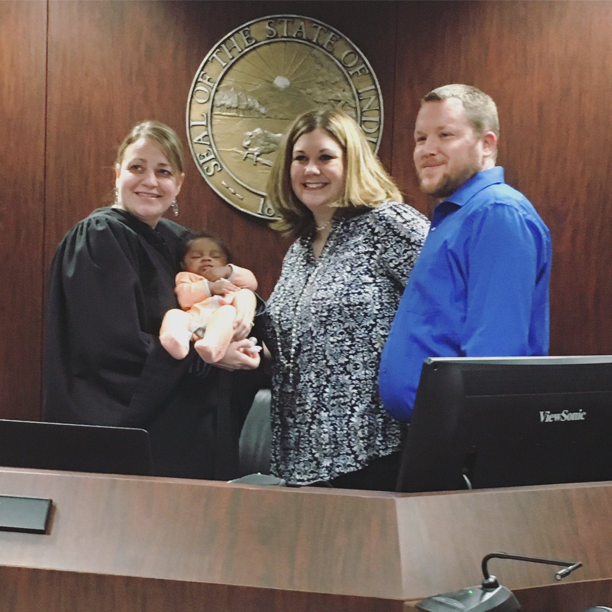 HLadoption's tweet photo. Little man slept through his own adoption finalization!! Being so little can be so exhausting. Congrats to the family 💙 https://t.co/is2kgtIJge