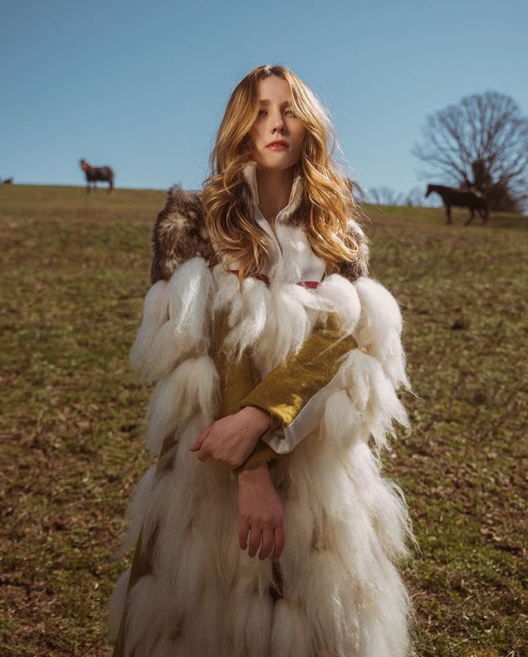 Ashleigh Cain is one of three seniors featured in next month’s issue of Nashville Arts Magazine highlighting O’More’s fashion show. Her collection focuses on sustainability &amp; ethical use of furs from animals that died naturally. Photo: Jami-Lyn Fehr, Model: Senni Bloom