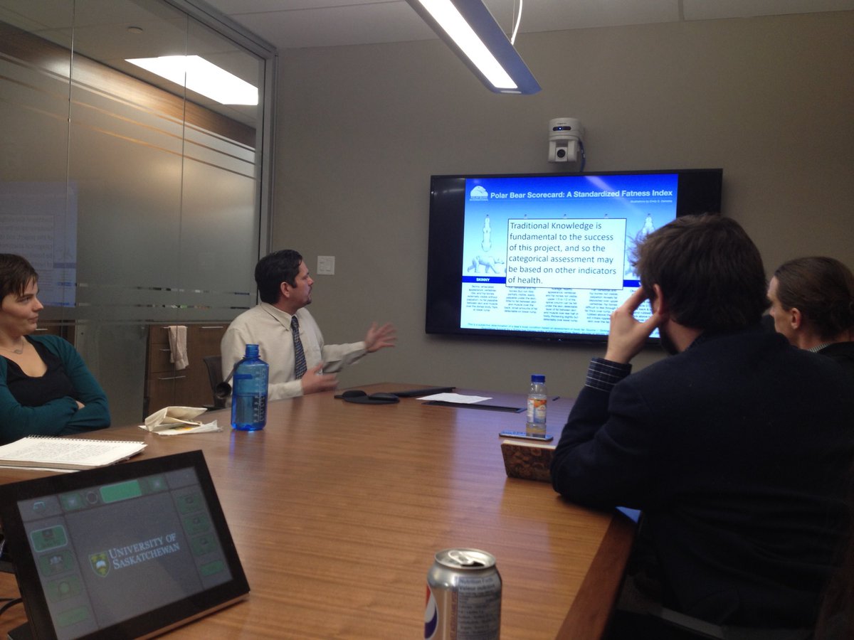 yukondoug's tweet photo. @BradyHighway presents his research proposal to a full house, @usaskSENS Symposium Day 2018 https://t.co/k67Ze70Z61