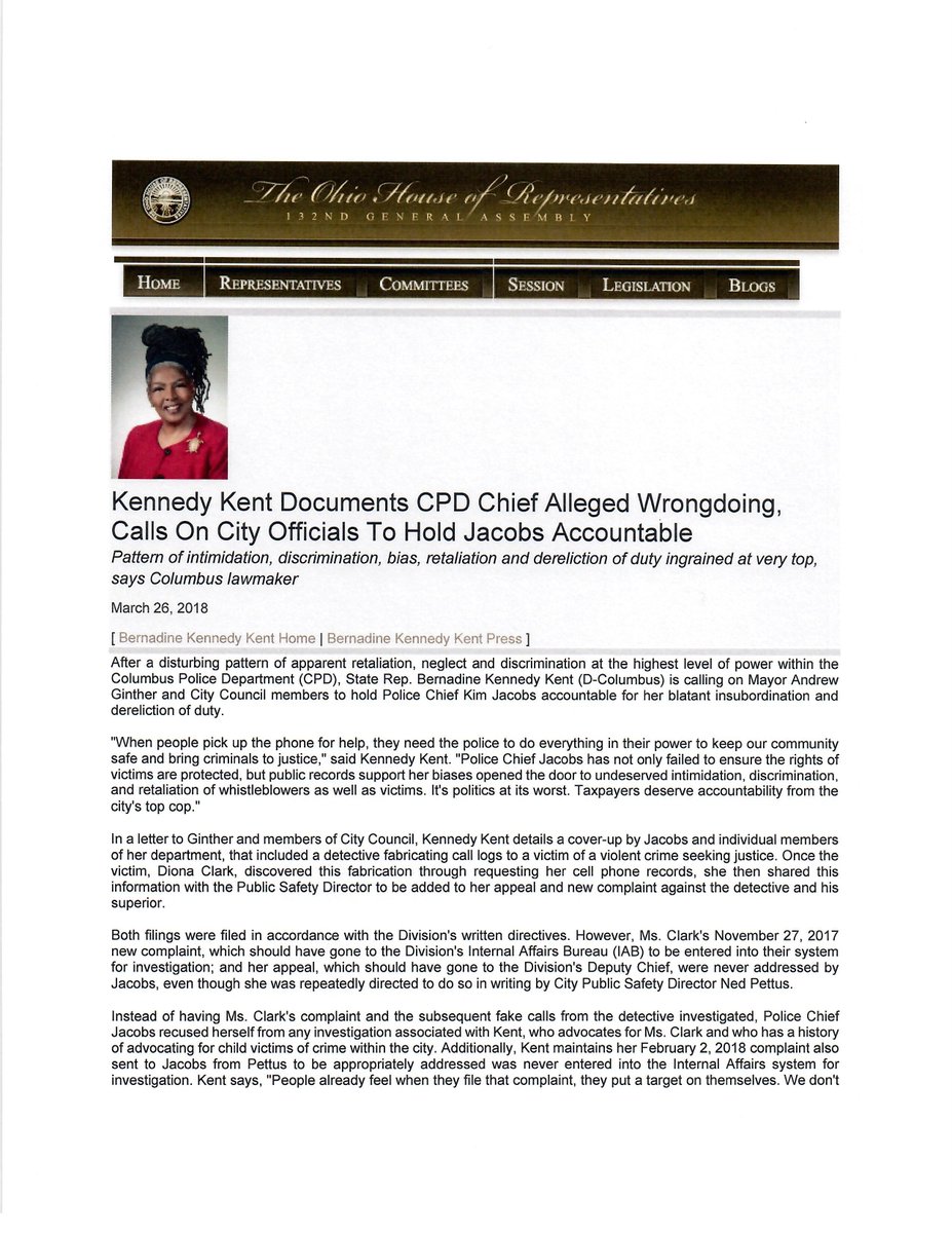 REPBKKENT's tweet photo. @REPKENT Kennedy Kent Documents CPD Chief Alleged Wrongdoing, Calls On City Officials To Hold Jacobs Accountable  https://t.co/uULZV0stwY https://t.co/YOruxUzOuF