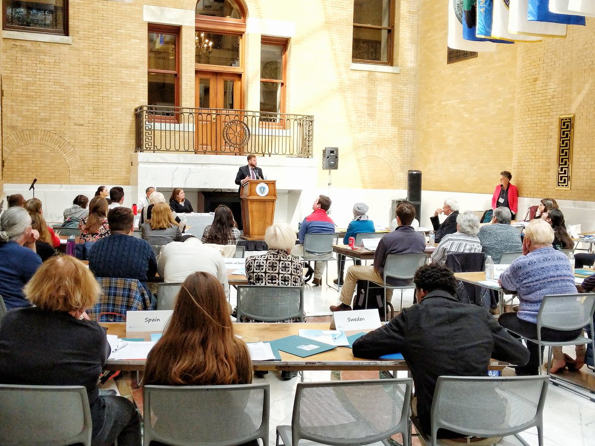 JulianCyr's tweet image. Excited to welcome Cape Codders representing the Intergenerational @modelun initiative at the #YarmouthSeniorCenter to the State House. It’s an incredible program that partners residents of all ages together to learn about Civics and public policy around the world.