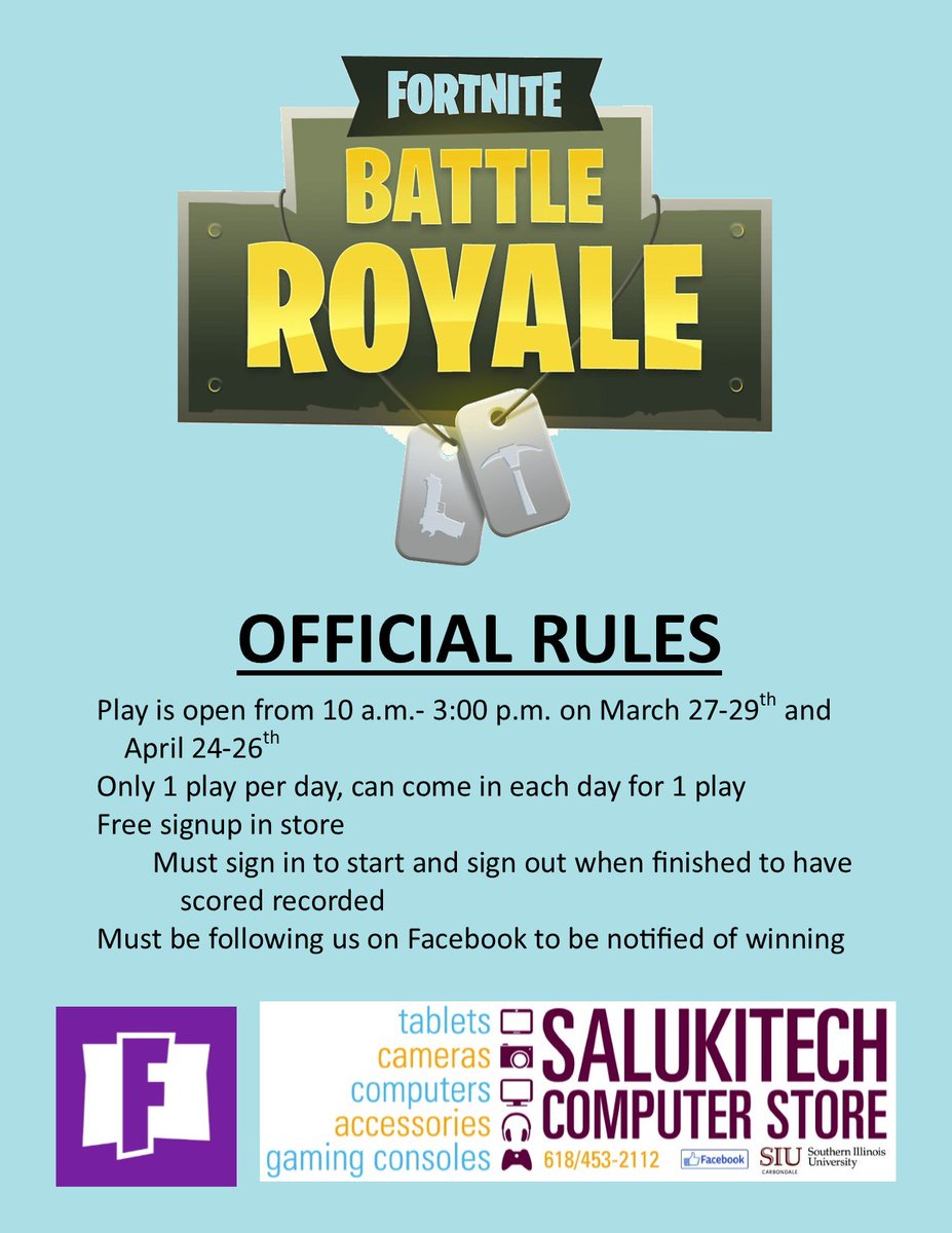 SalukiCompStore's tweet image. Come into the store between Tuesday and Thursday this week to participate in our Xbox Fortnite Gaming Competition! Prove you're the best Saluki gamer and you can win bragging rights AND cool prizes! 🎮🎮🏆😃