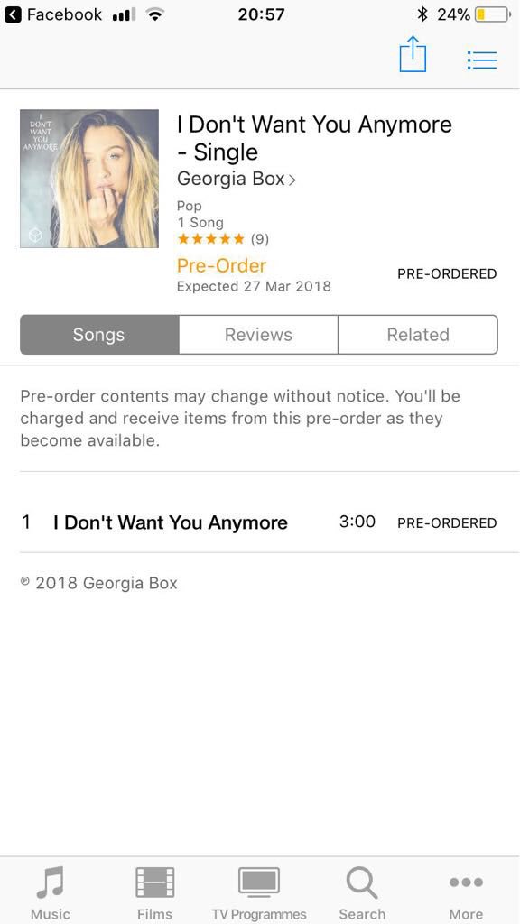 GeorgiaBoxMusic's tweet photo. Come on guys let’s do this!!! Last push!!!! https://t.co/JmJsdN3C5k