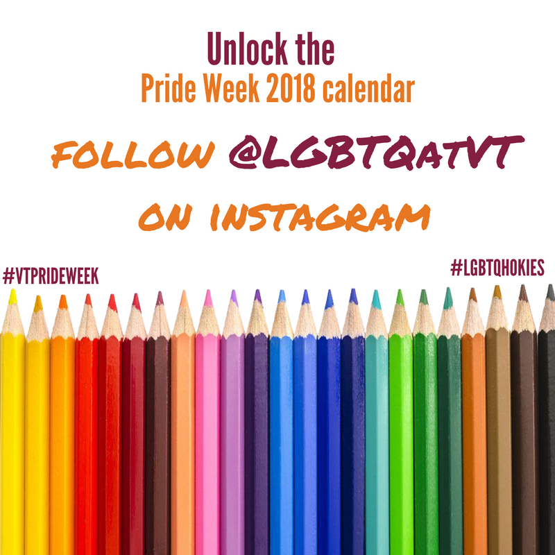 VT_CCC's tweet photo. Want to see the Pride Week 2018 (#VTPrideWeek) calendar? Get LGBTQ at Virginia Tech's instagram to 160 followers (only 8 more to go) for them to reveal it! IG @ https://t.co/b0nlSZZLxz
@VTSandsman @vtdsa @inclusiveVT @VT_ORDI @vtsga @vtlgbtcaucus @VT_BSA @thevtu https://t.co/pzqLYG6RZr