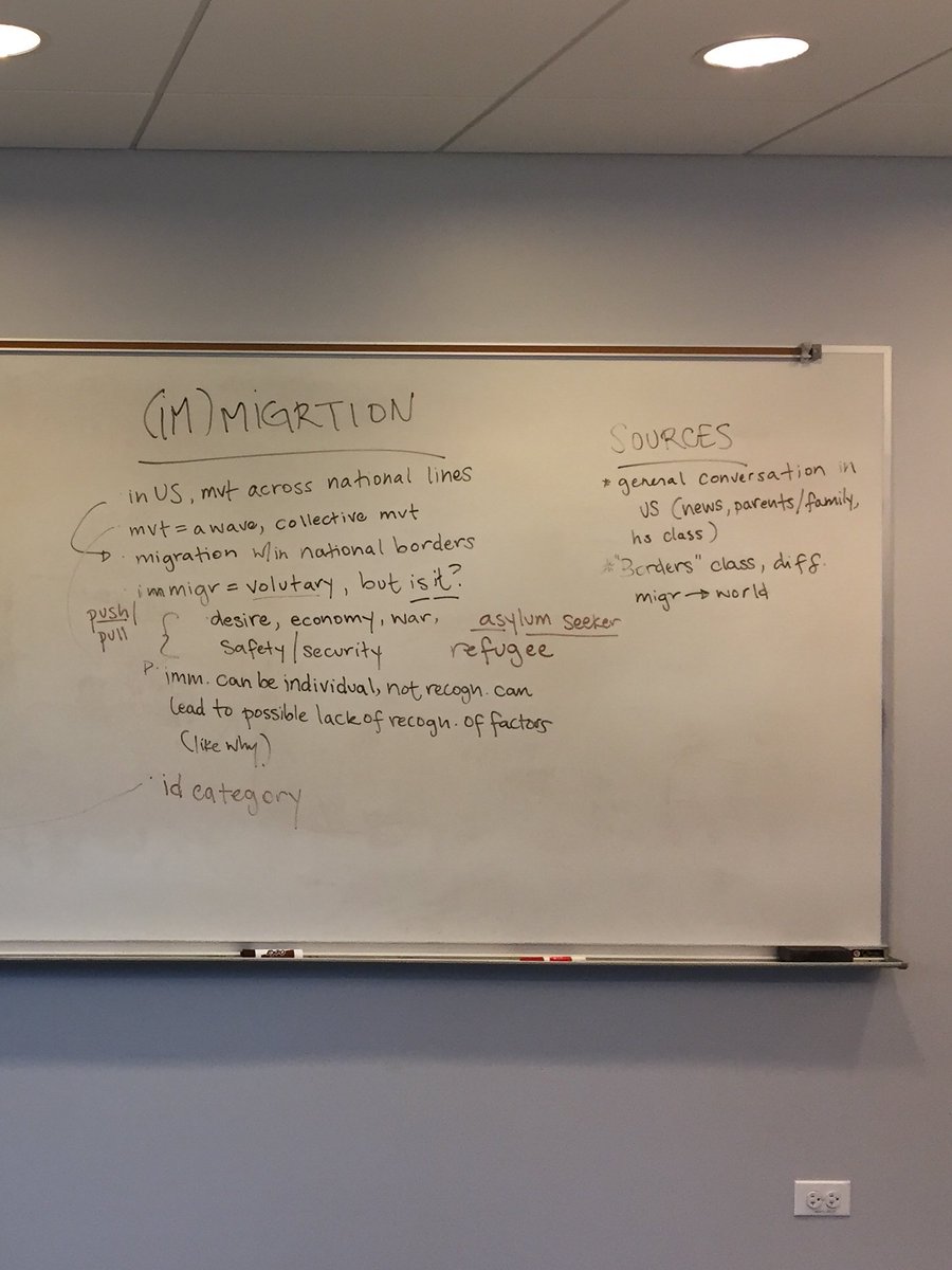 emilydcrews's tweet photo. First day of class and I've already proven to my students that they're smarter than I am. 🙄 #immigrtion https://t.co/VZDebRuBz7