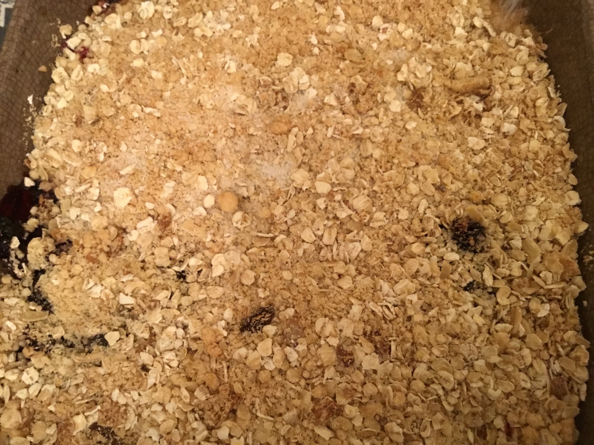 Apple Crumble. Nigel Slater I adore you. Early Happy Birthday to me. Yummy 